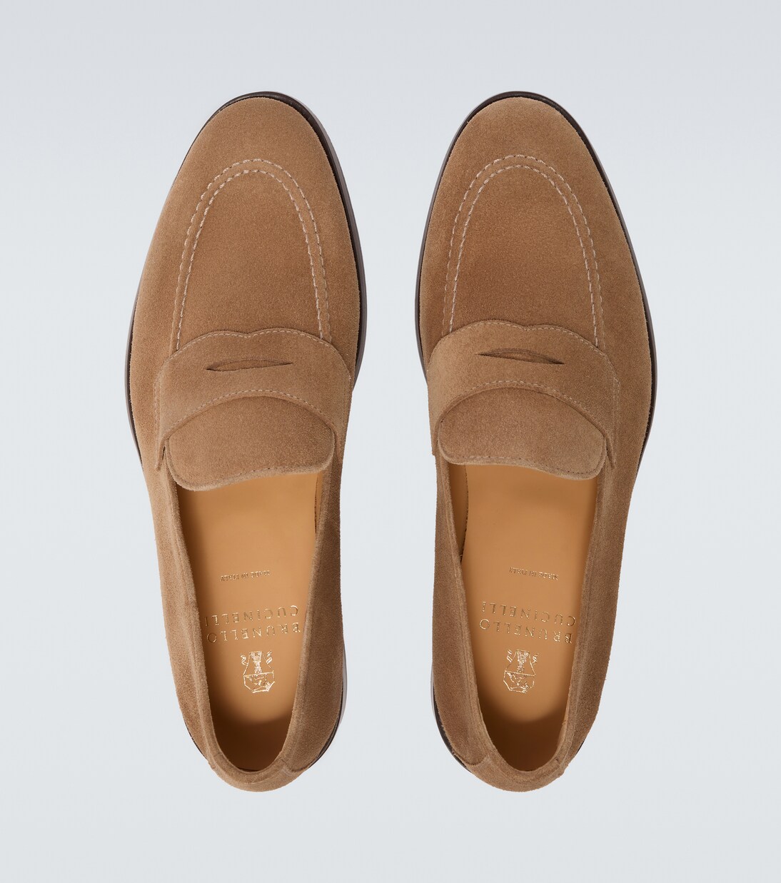 Loafers aus Veloursleder | Brunello Cucinelli