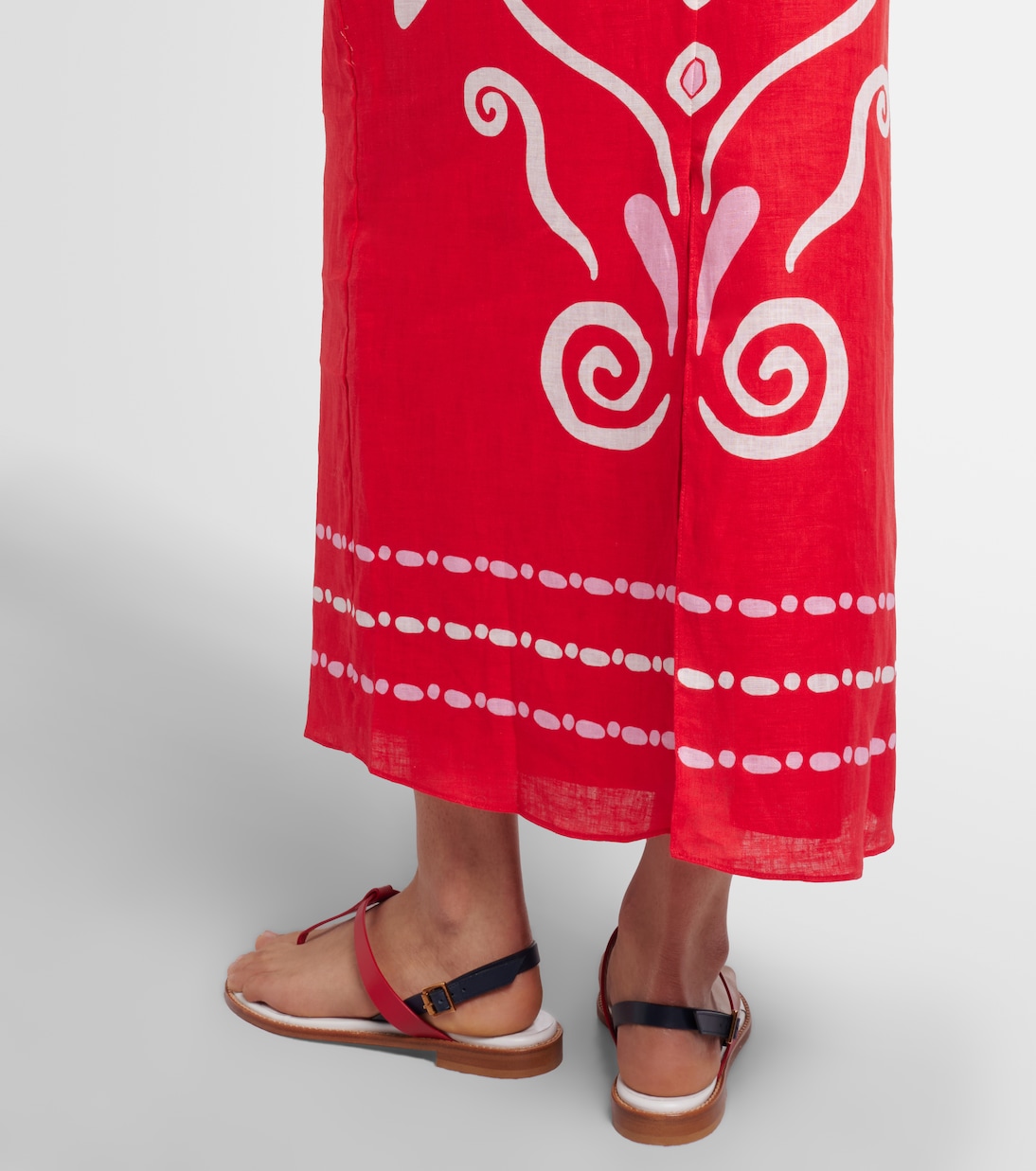 Orly printed halterneck linen midi dress | Cala de la Cruz