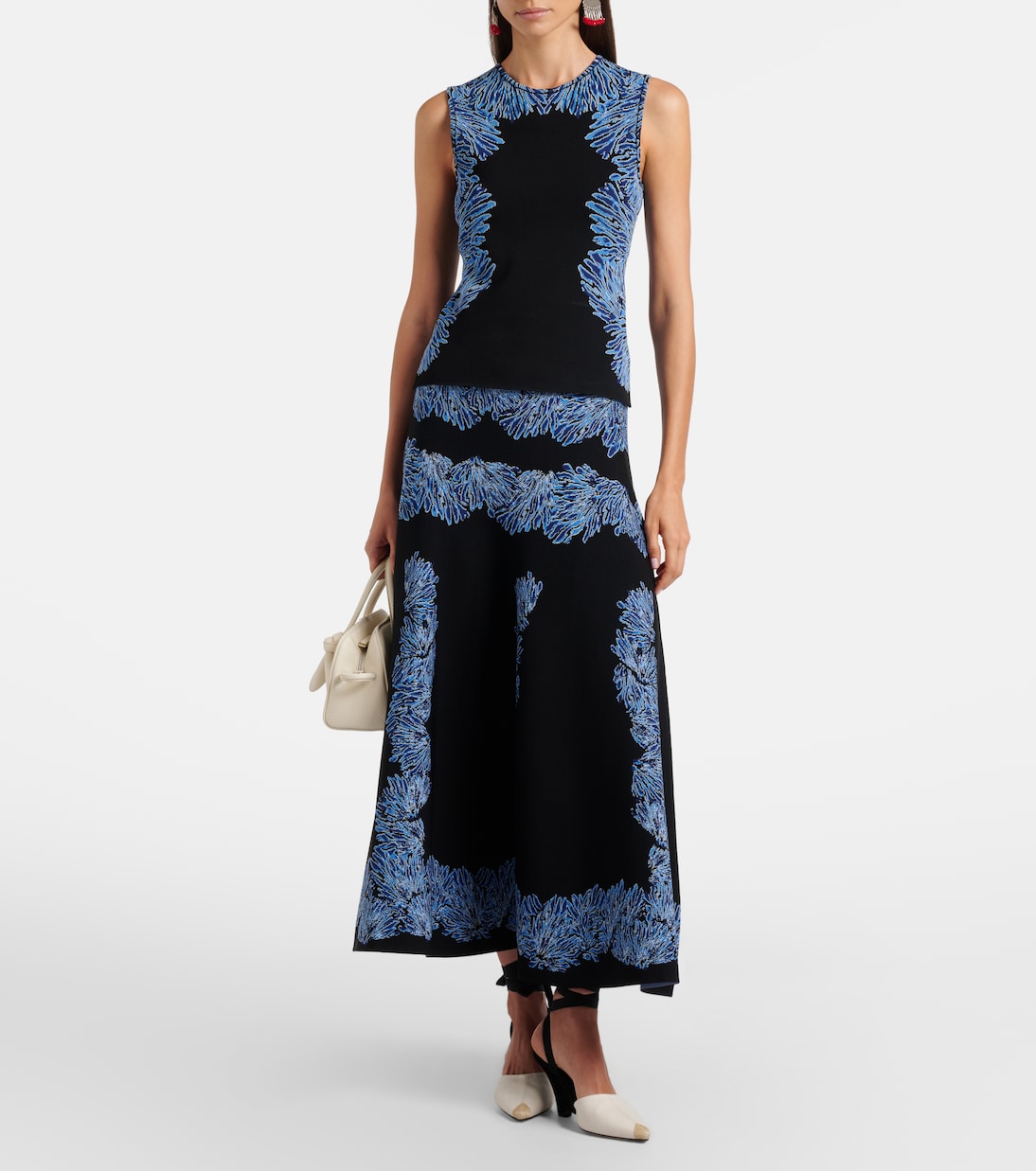 Jupe midi Alessia en maille jacquard | Ulla Johnson