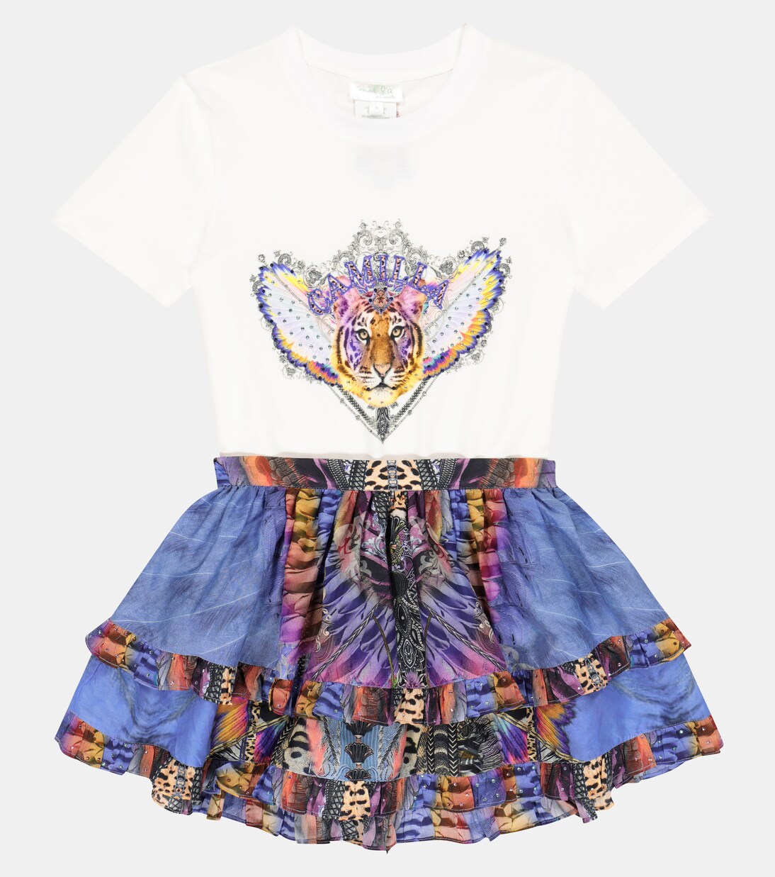 Embellished printed cotton T-shirt | Camilla Kids