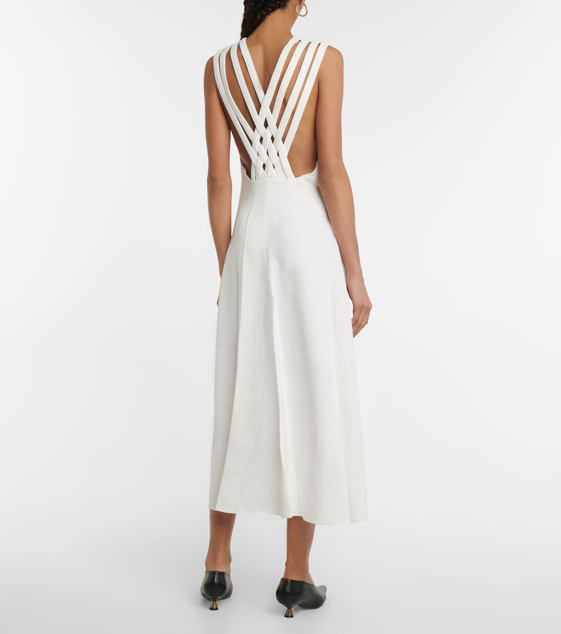 Robe midi Etta en lin mélangé | Khaite