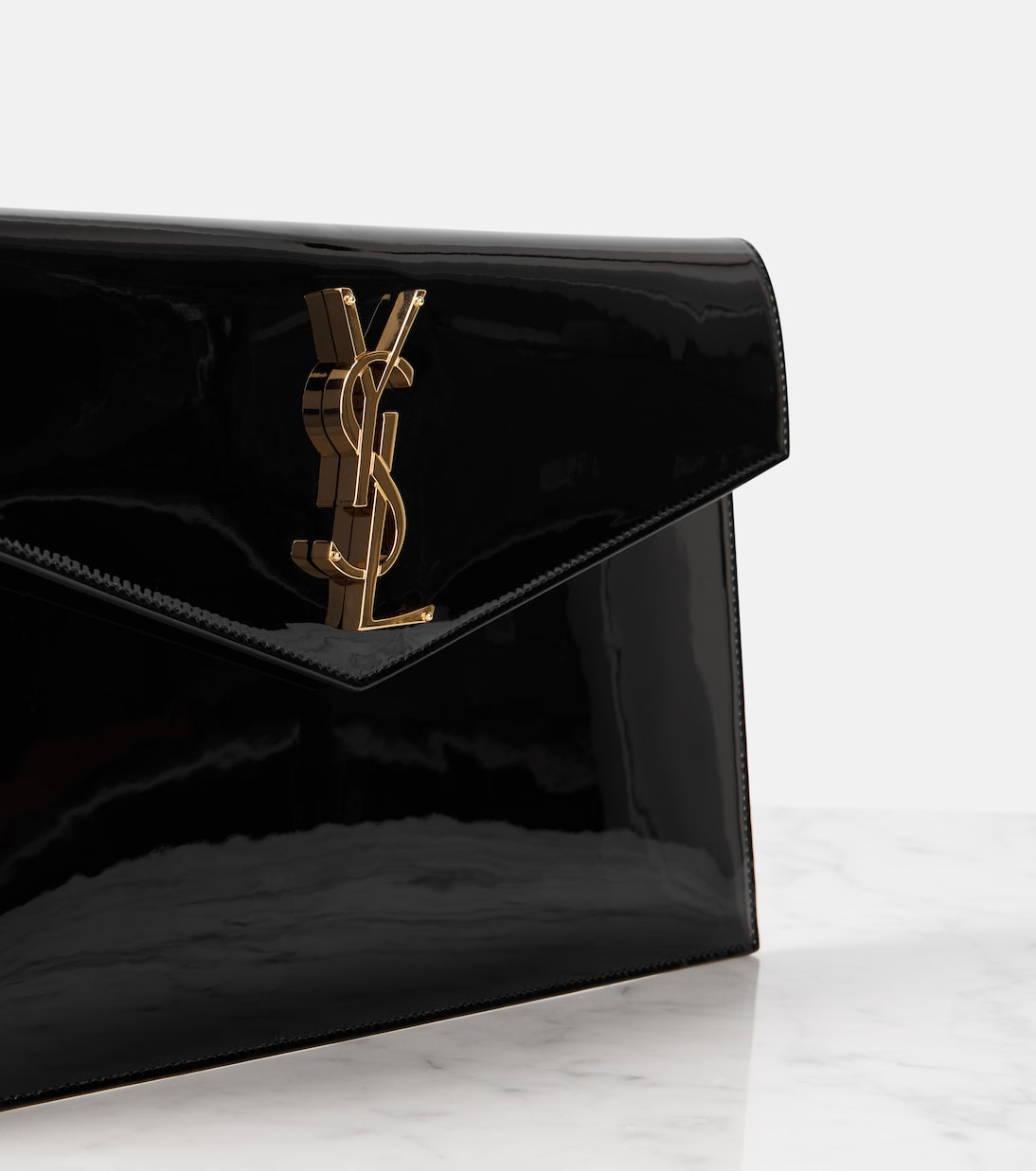 Uptown patent leather clutch | Saint Laurent