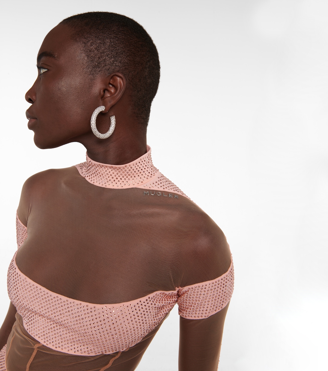 Body aus Mesh und Jersey | Mugler