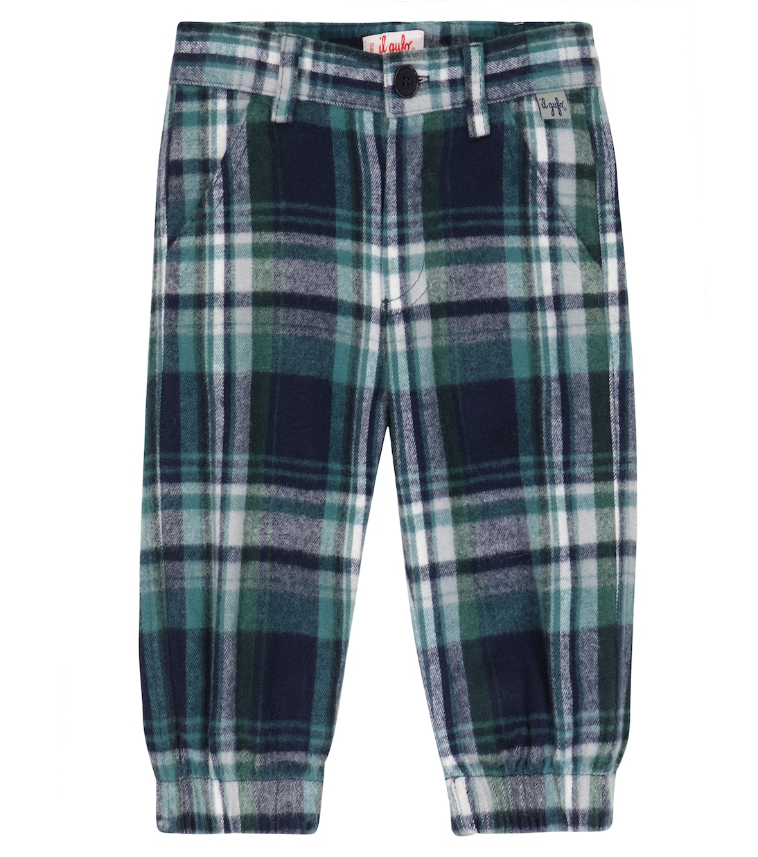 Baby checked cotton flannel pants | Il Gufo