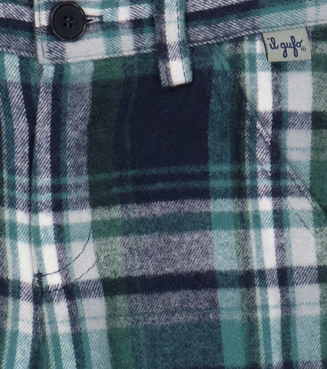 Baby checked cotton flannel pants | Il Gufo