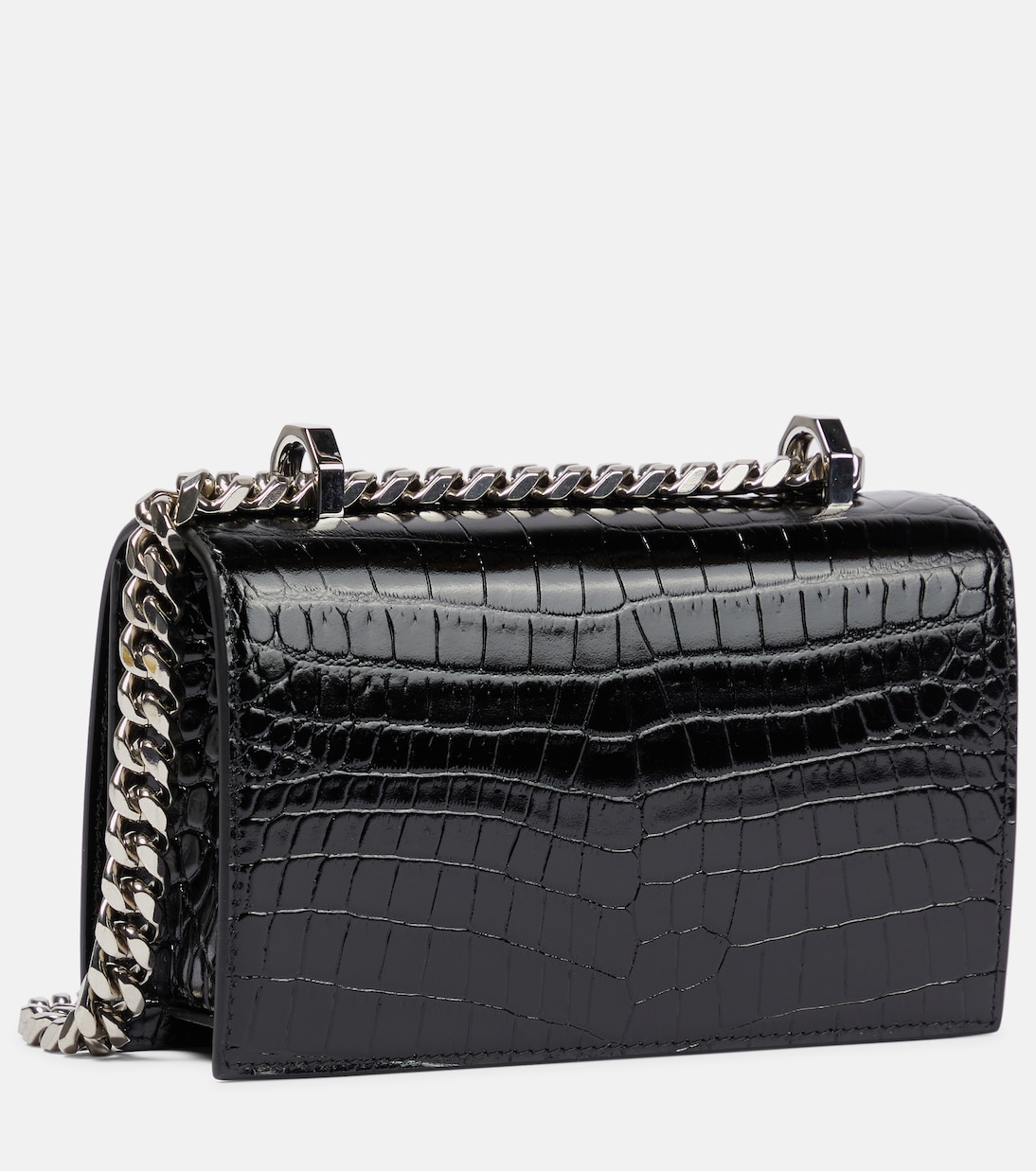 Jewelled Satchel Small leather crossbody bag | McQueen