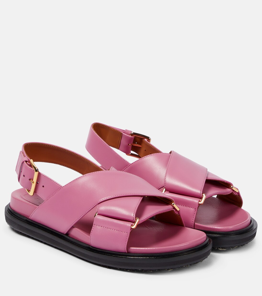 Sandalen Fussbett aus Leder | Marni