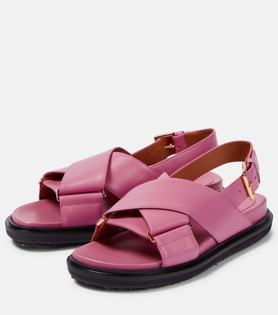 Sandalen Fussbett aus Leder | Marni