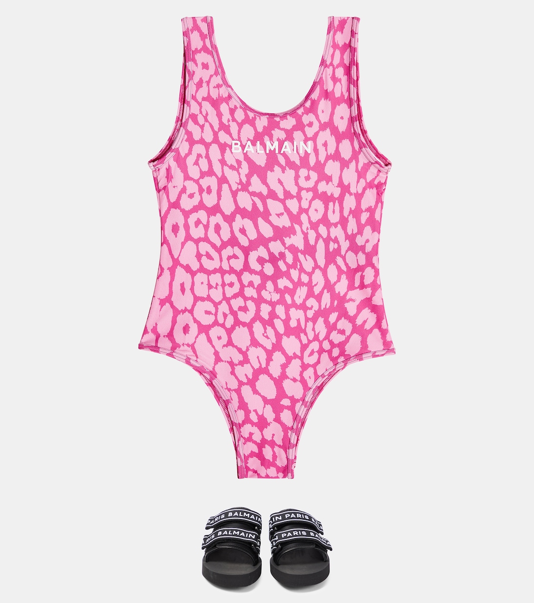 Leopard-print swimsuit | Balmain Kids