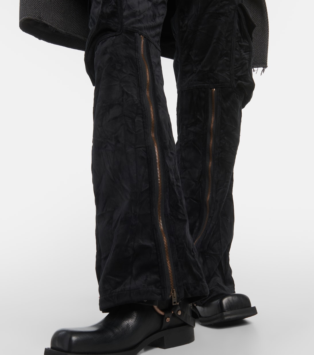 Pantalon cargo à taille mi-haute en velours | Acne Studios