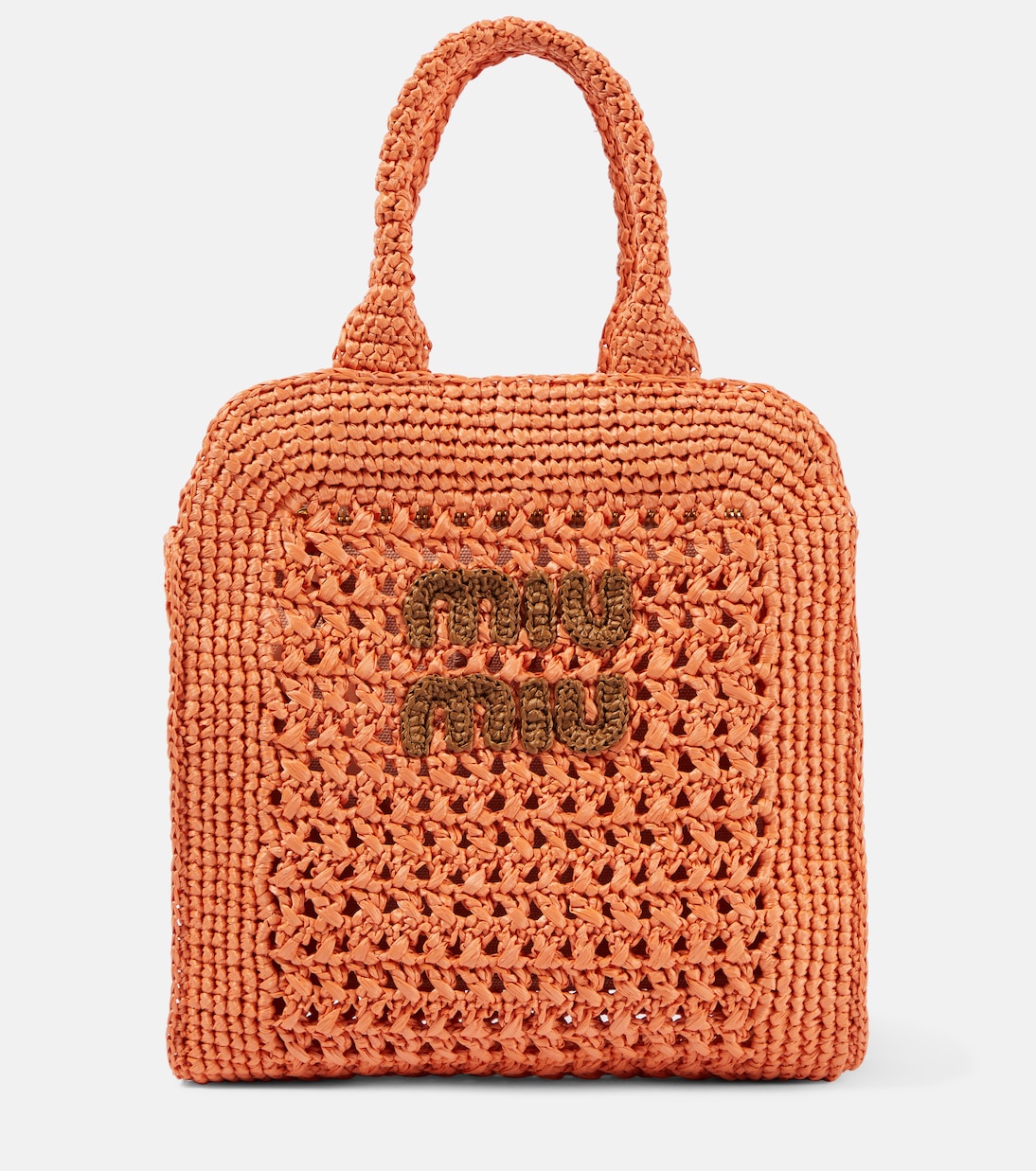 Small raffia tote bag | Miu Miu