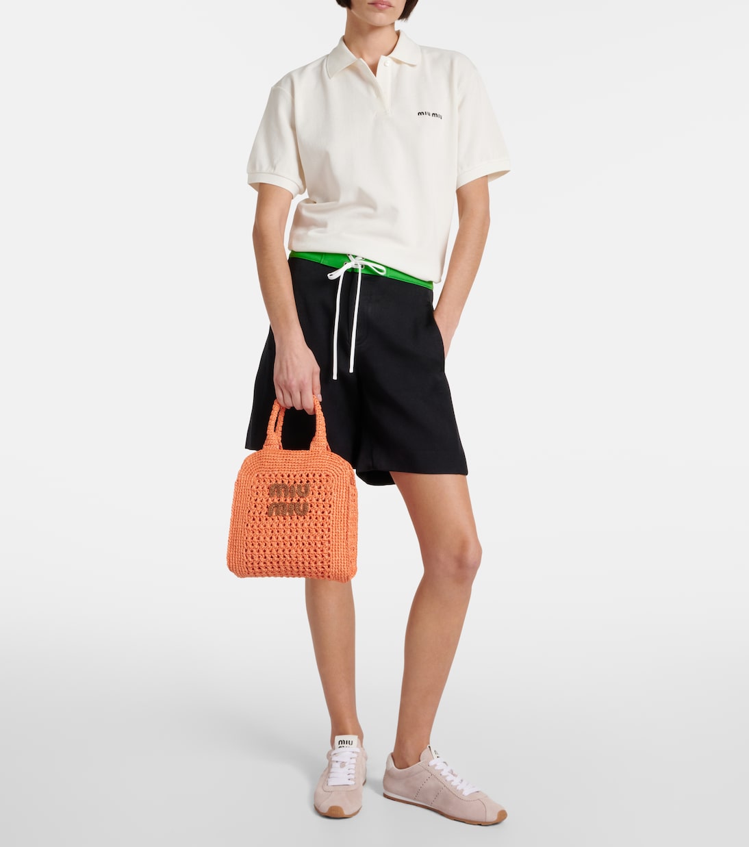 Small raffia tote bag | Miu Miu