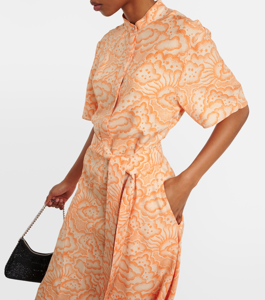 Robe midi asymétrique imprimée | Stella McCartney