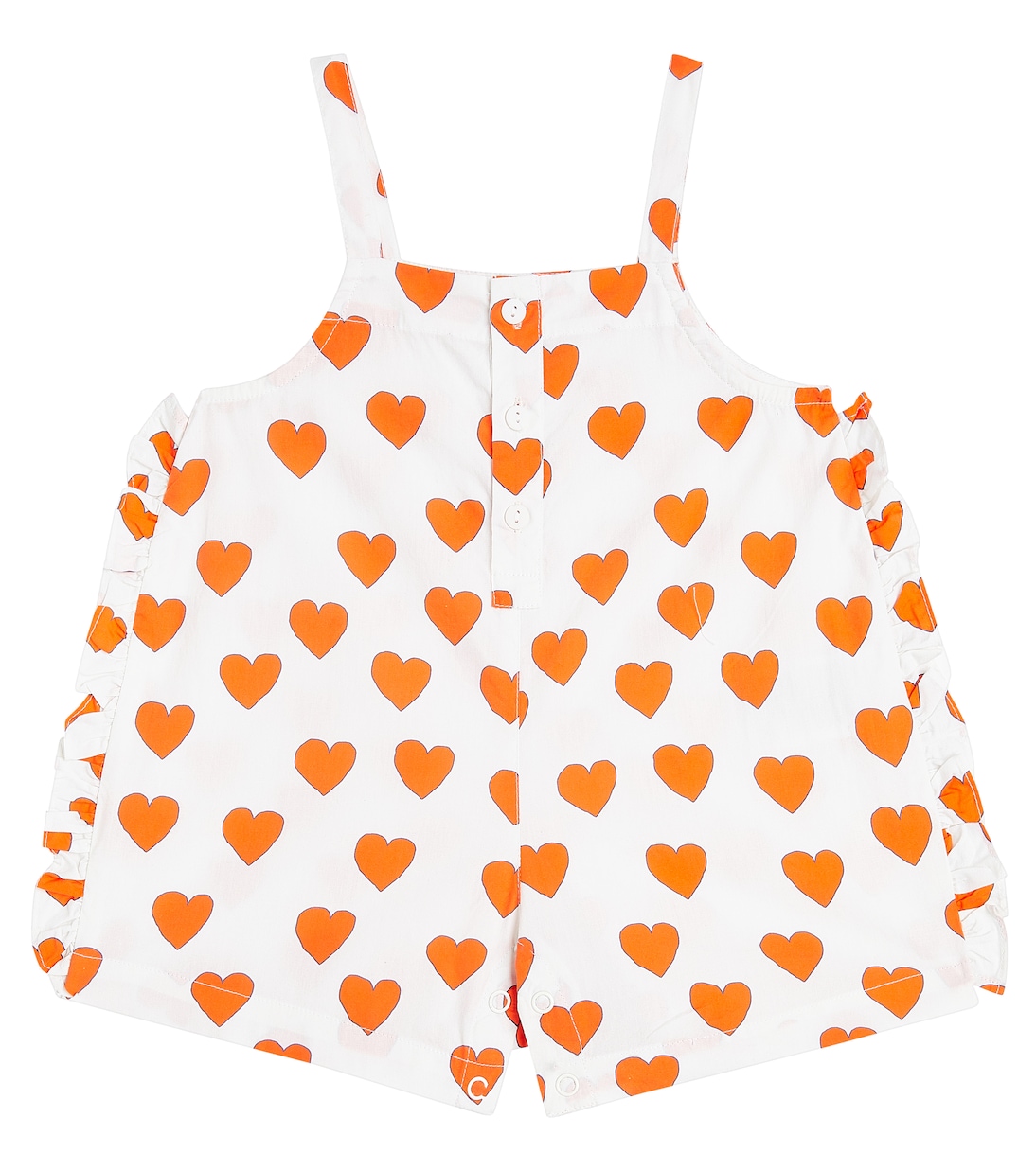 Baby Hearts cotton poplin playsuit | Tinycottons
