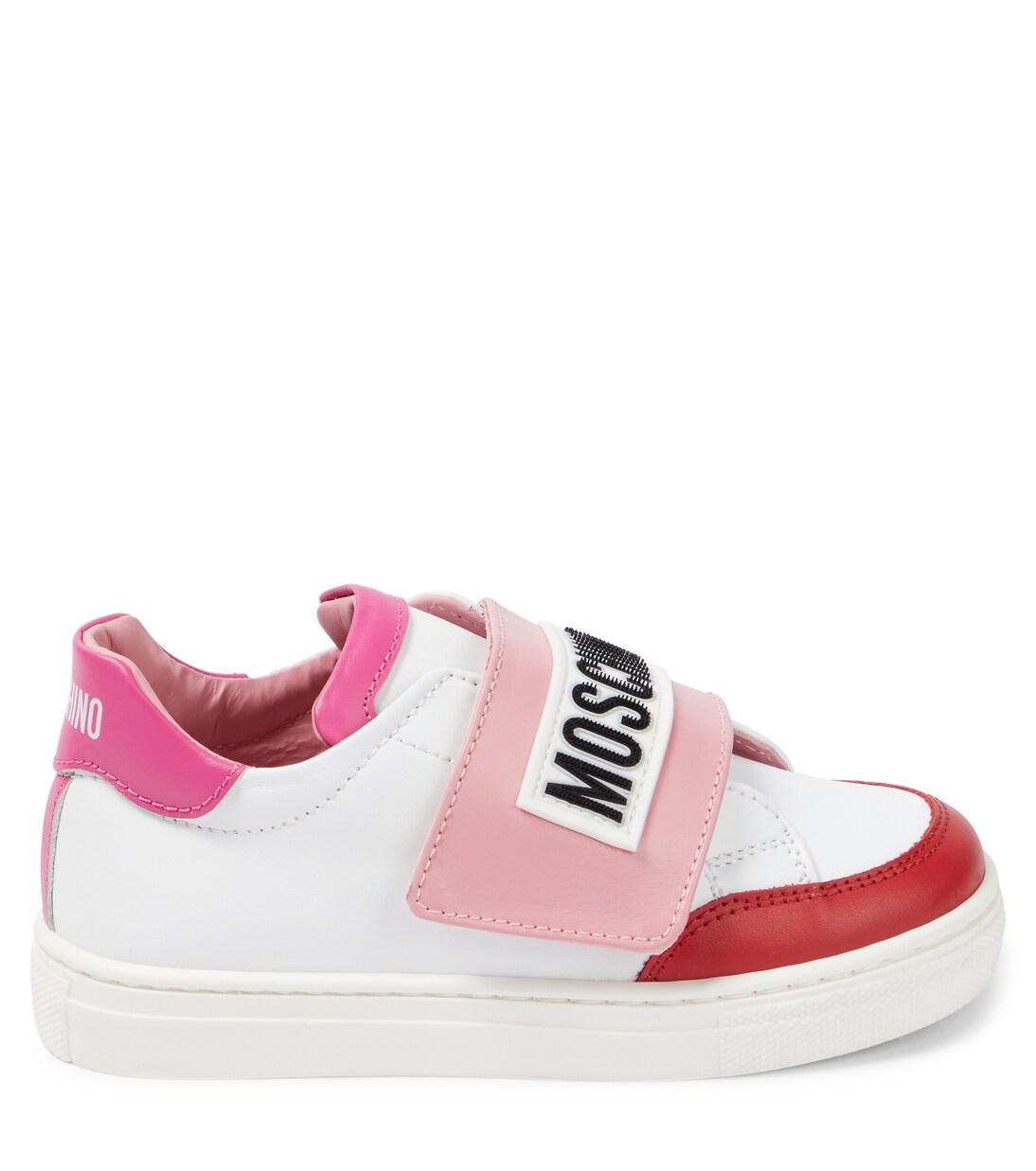 Logo leather sneakers | Moschino Kids