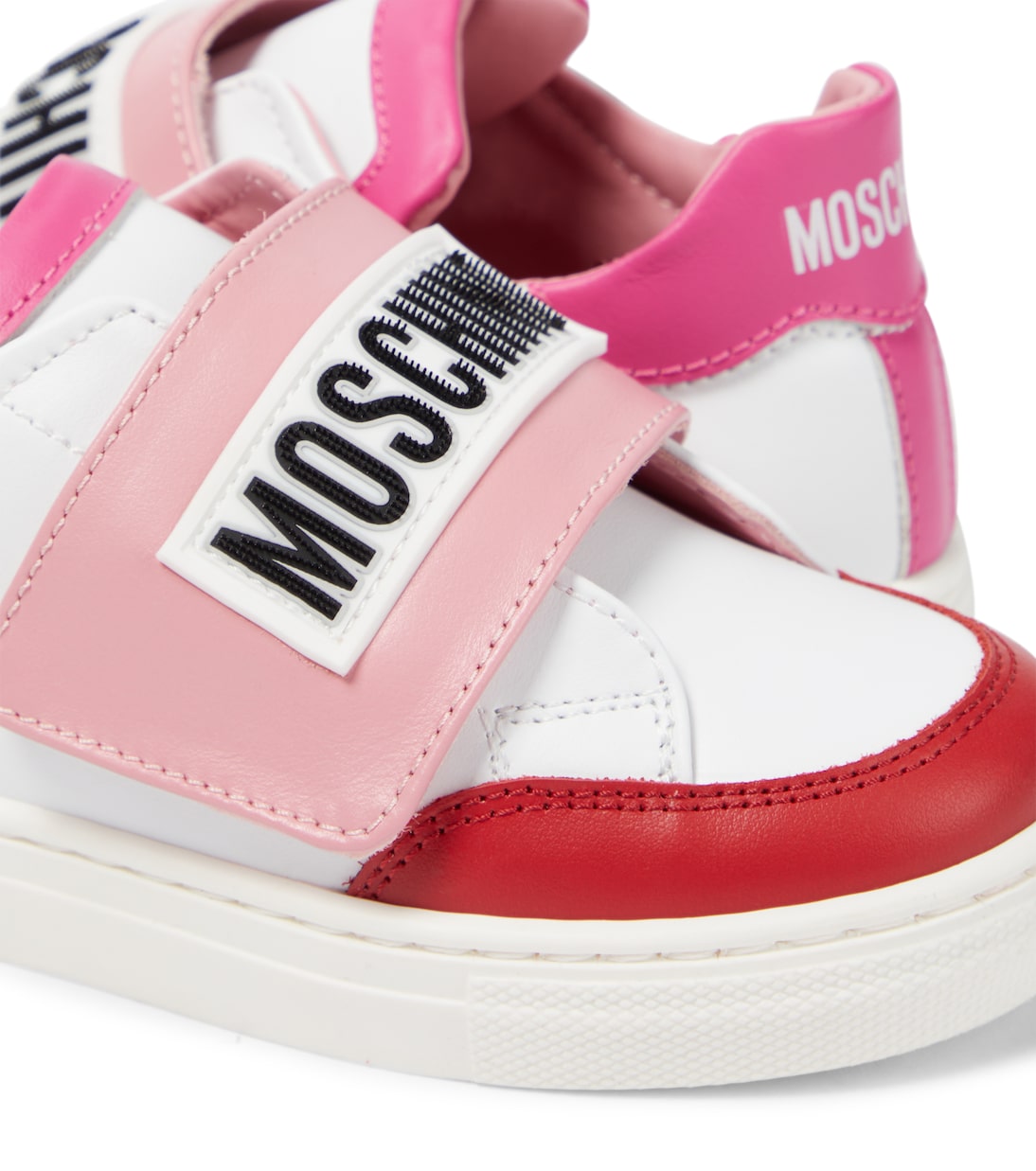 Logo leather sneakers | Moschino Kids