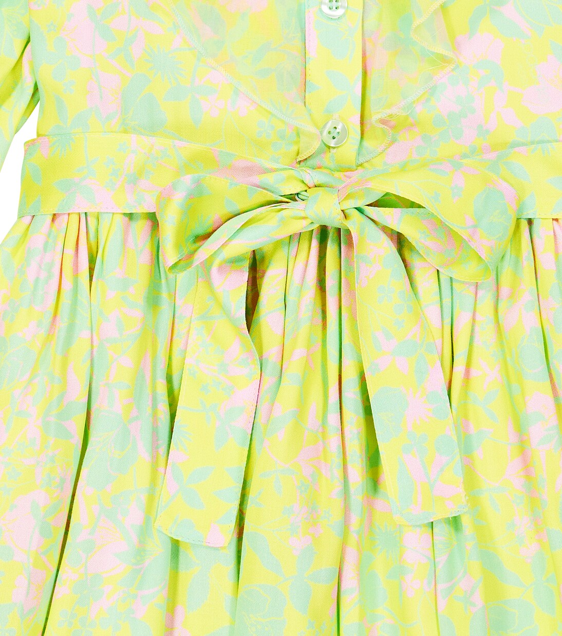 Ruched balloon-sleeve shirt dress | Paade Mode