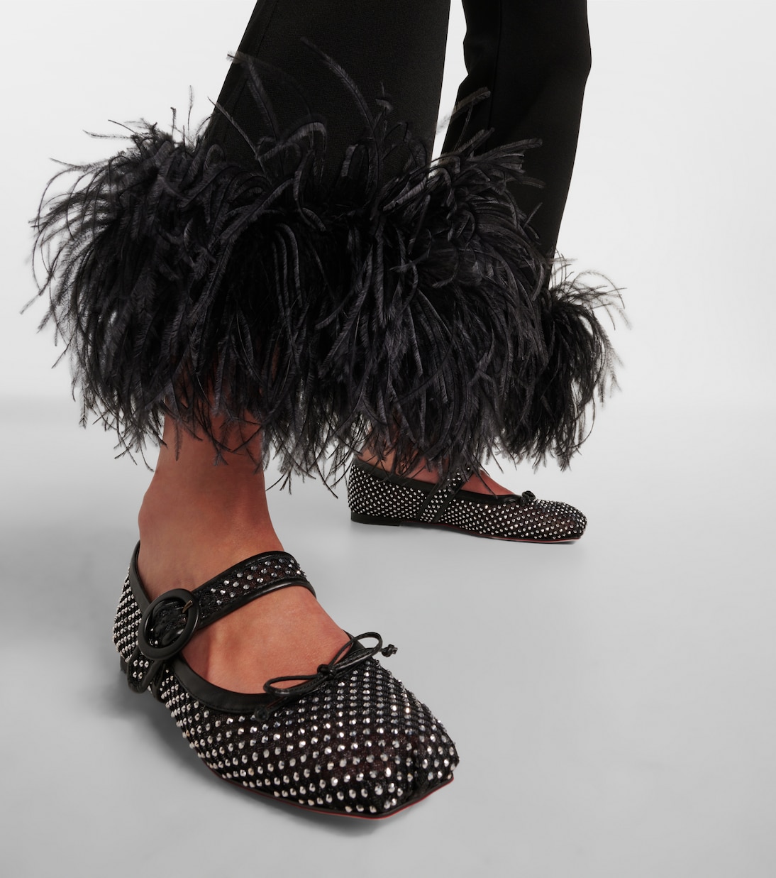 Ballerinas Mamastrapitina aus Mesh mit Kristallen | Christian Louboutin