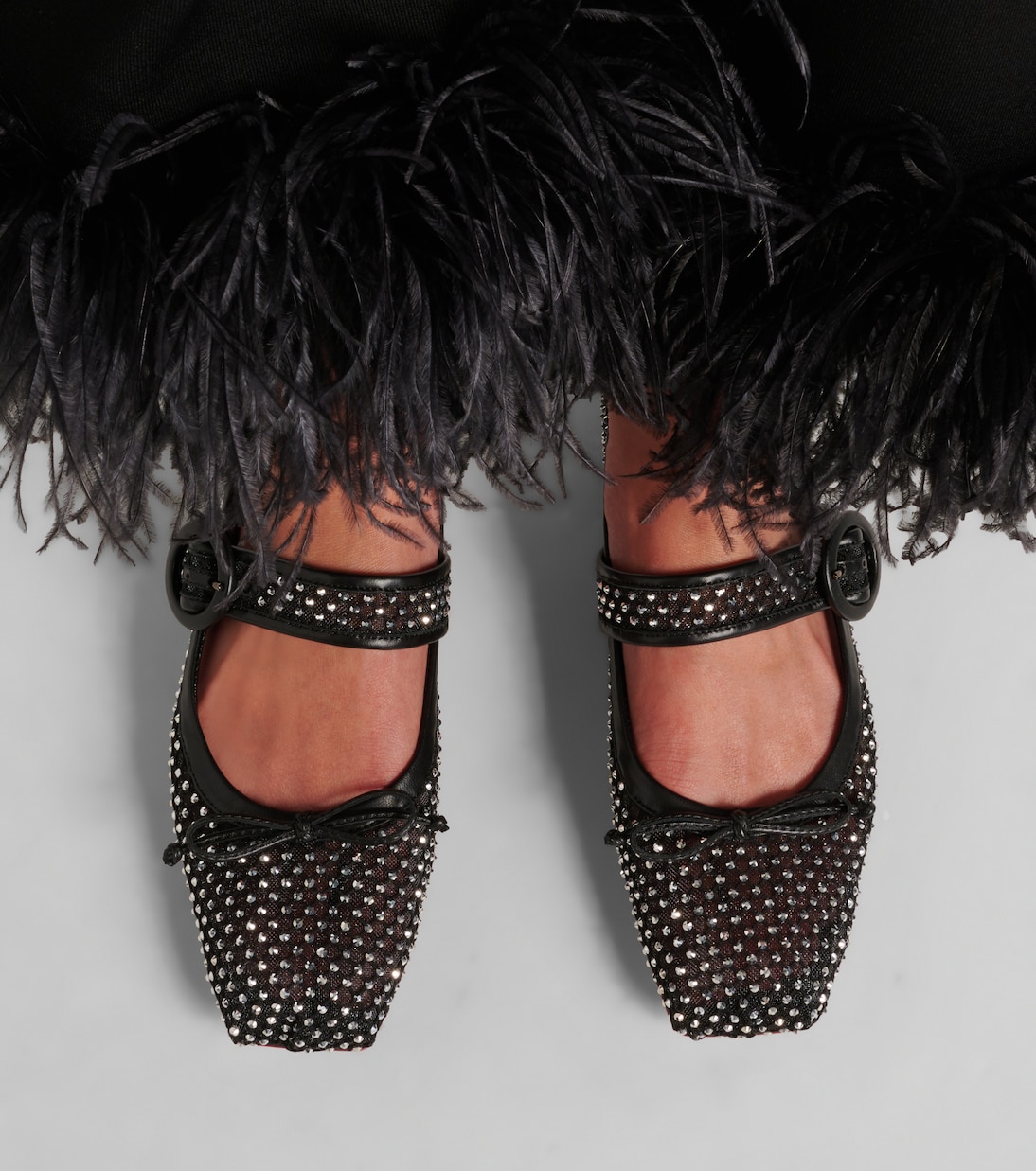 Ballerinas Mamastrapitina aus Mesh mit Kristallen | Christian Louboutin