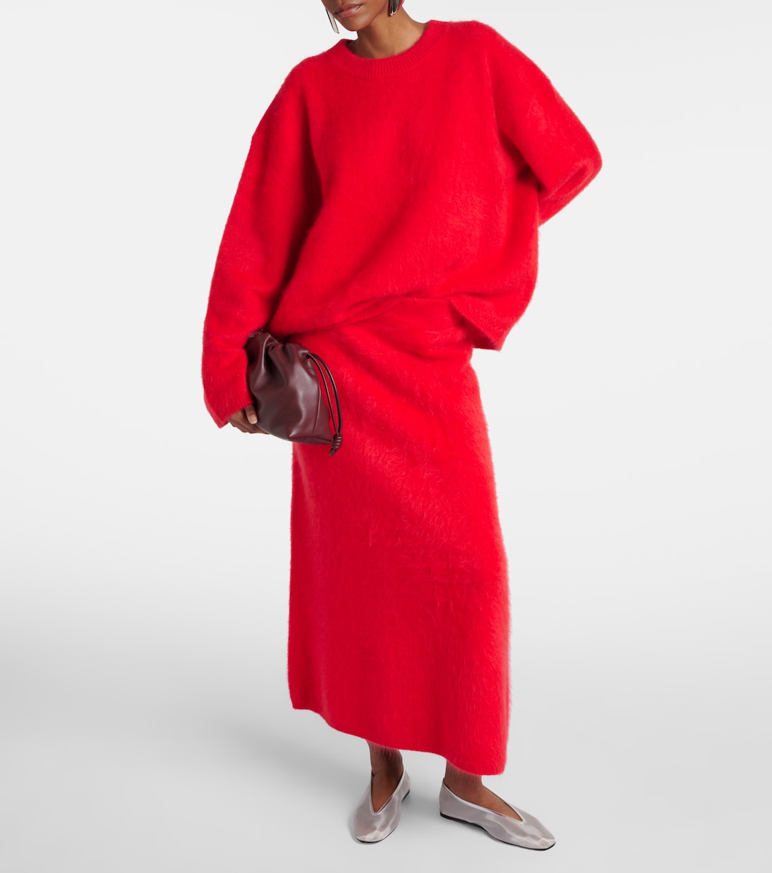 Luna leather-trimmed mesh ballet flats | Le Monde Béryl