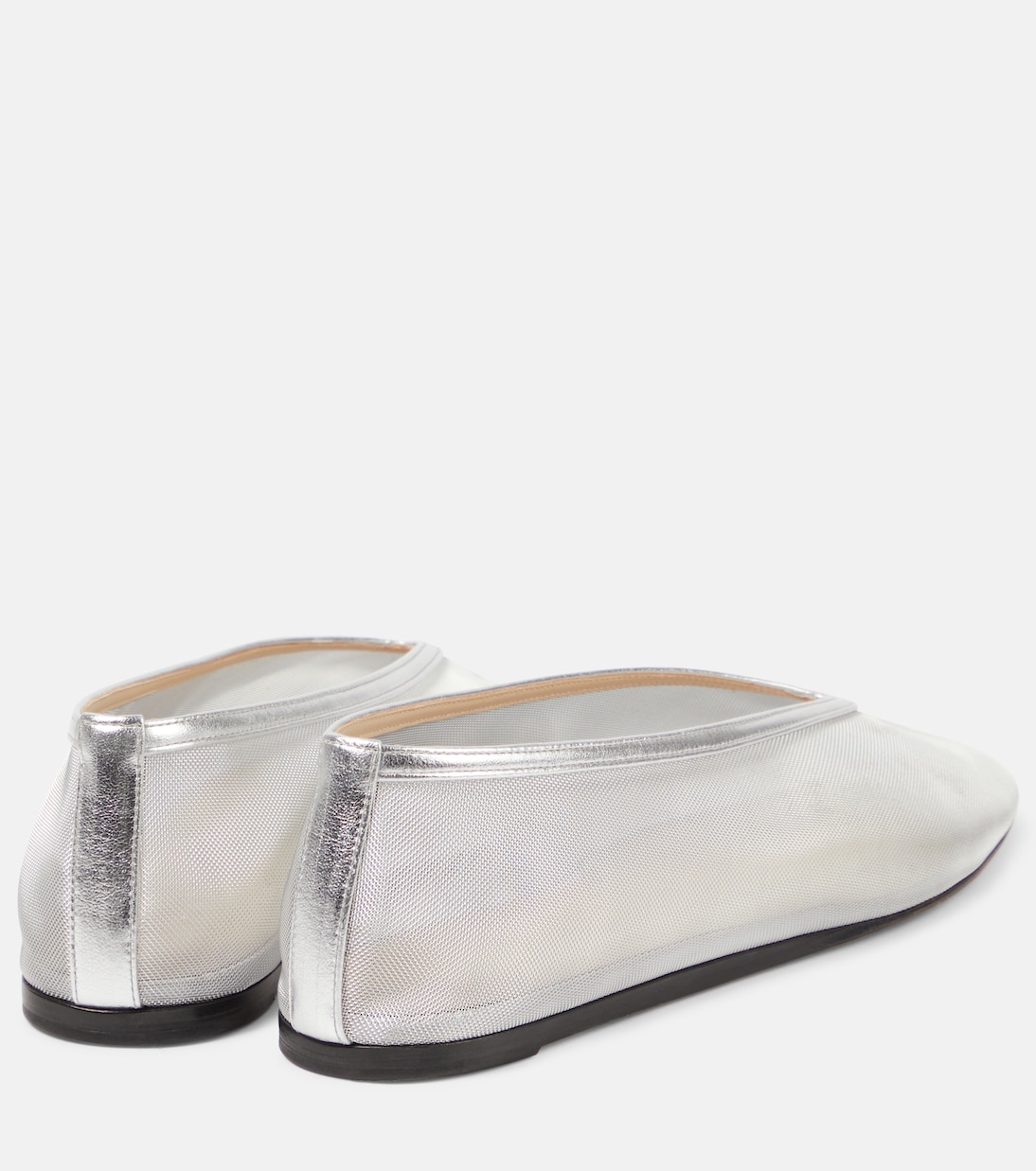 Luna leather-trimmed mesh ballet flats | Le Monde Béryl