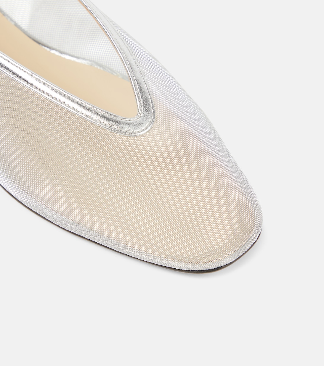 Luna leather-trimmed mesh ballet flats | Le Monde Béryl