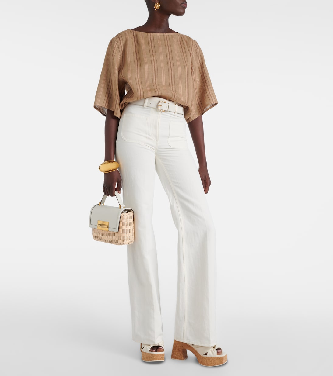 Heloise 95 leather platform sandals | Jimmy Choo