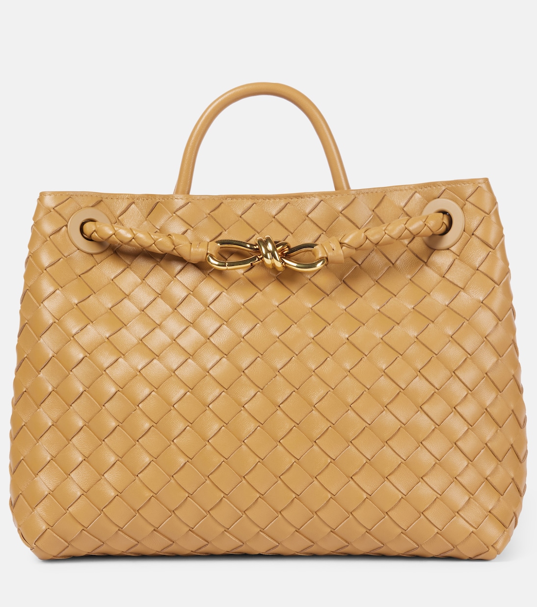 Andiamo Intrecciato Medium leather tote bag | Bottega Veneta