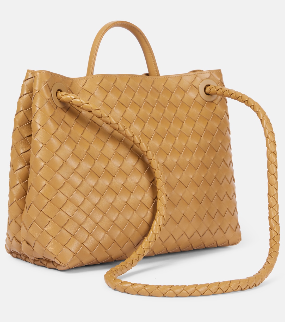 Andiamo Intrecciato Medium leather tote bag | Bottega Veneta
