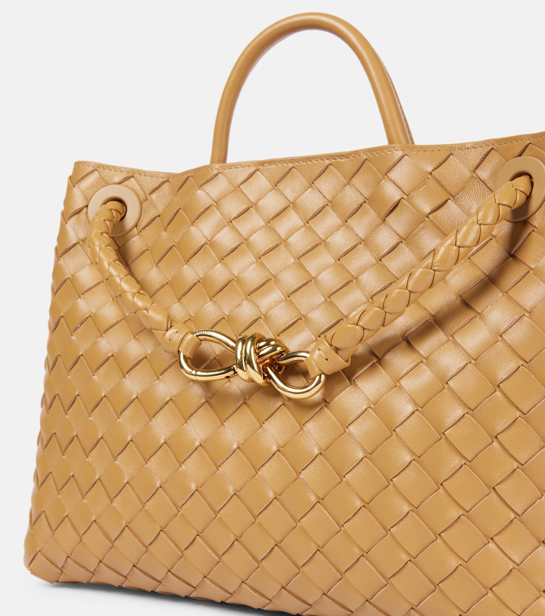 Andiamo Intrecciato Medium leather tote bag | Bottega Veneta