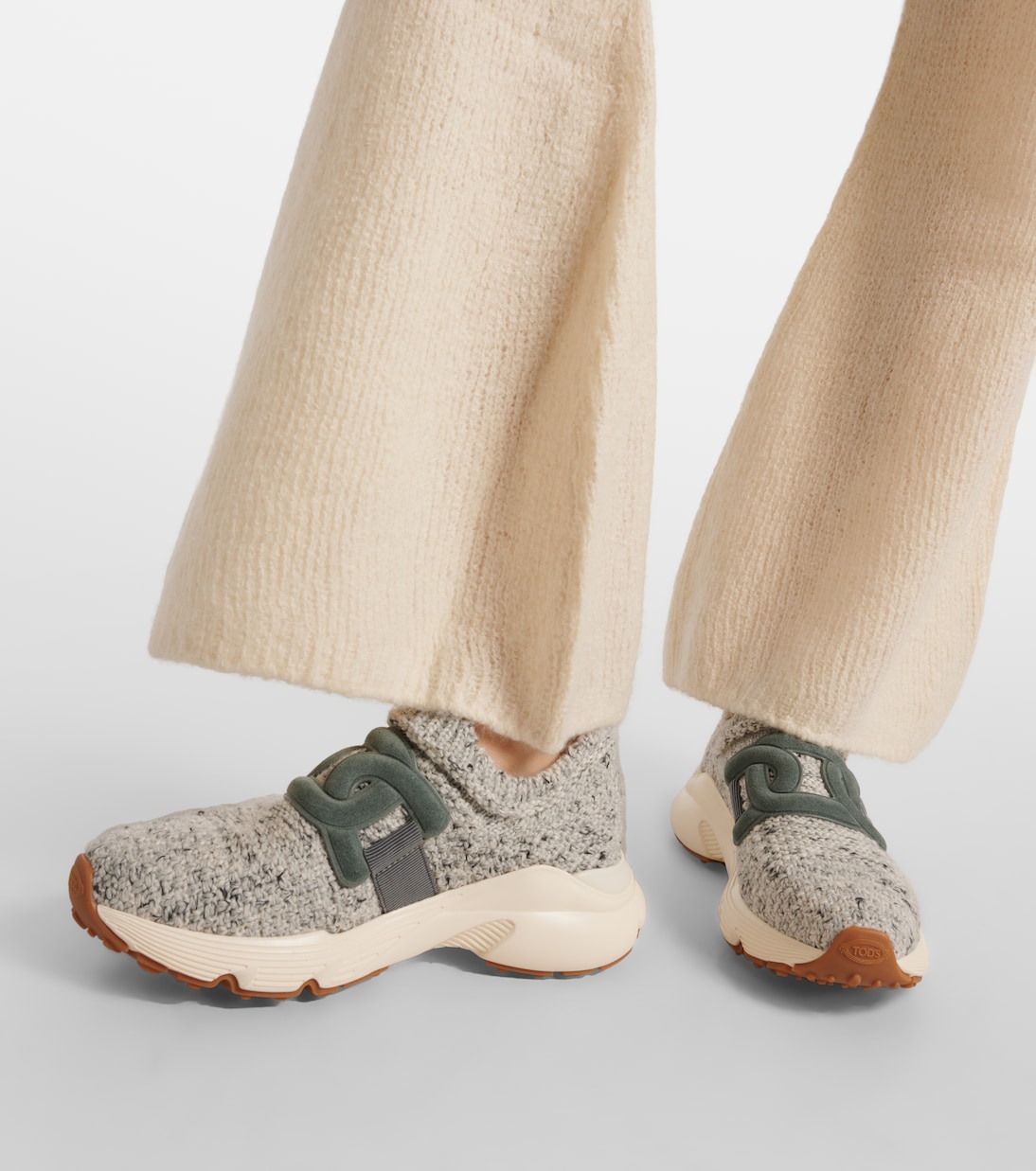 Sneakers Kate aus Strick mit Veloursleder | Tod's