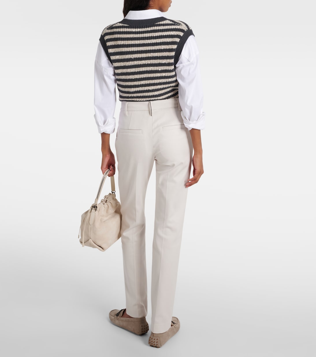 Schmale Hose aus einem Baumwollgemisch | Brunello Cucinelli