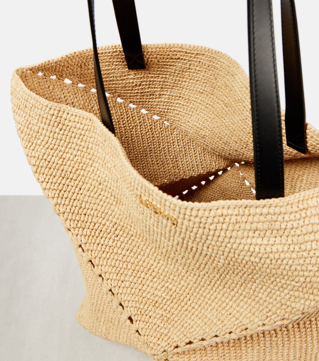 Paula's Ibiza Puzzle Fold XL raffia tote bag | Loewe