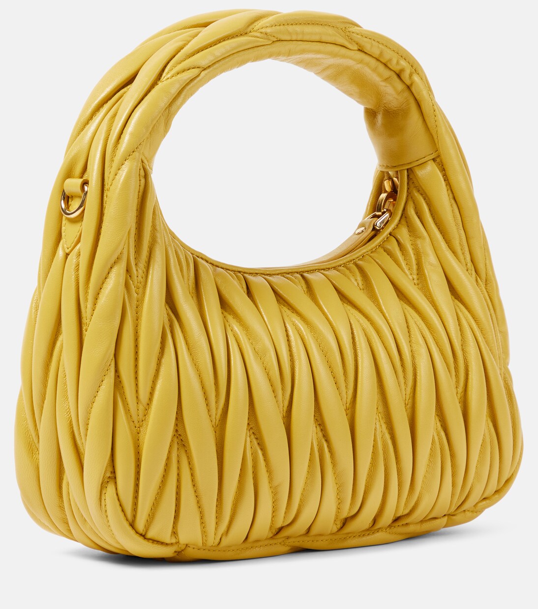 Wander Small matelassé leather shoulder bag | Miu Miu