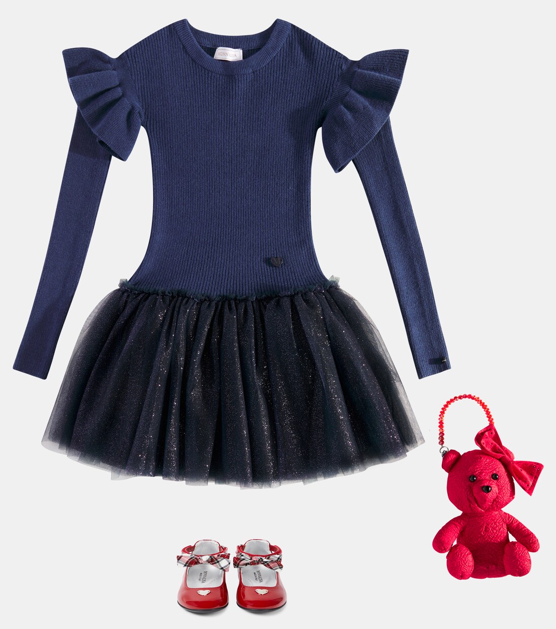 Bow-detail patent leather ballet flats | Monnalisa