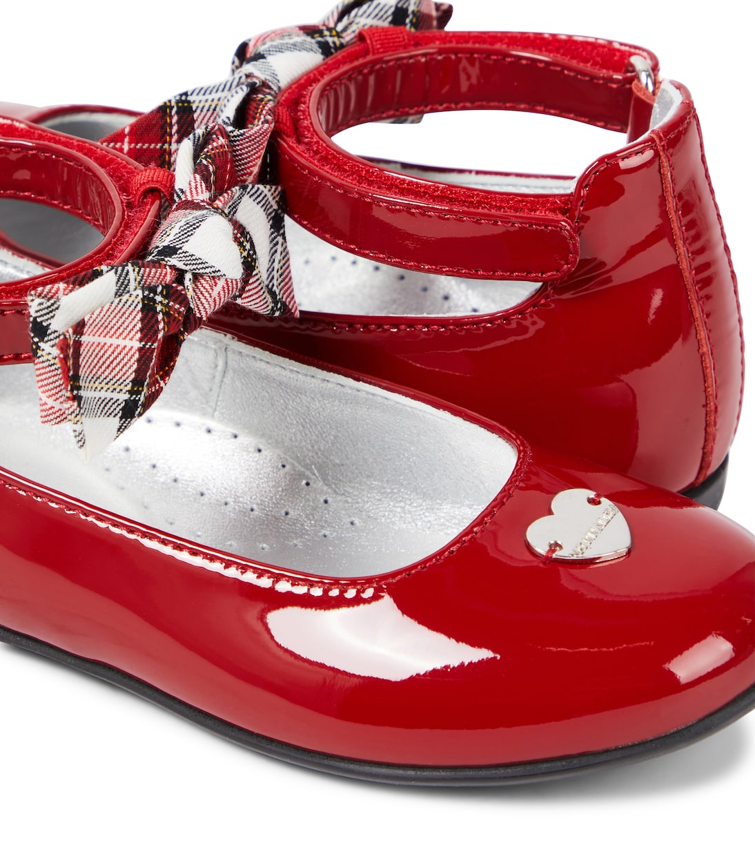 Bow-detail patent leather ballet flats | Monnalisa