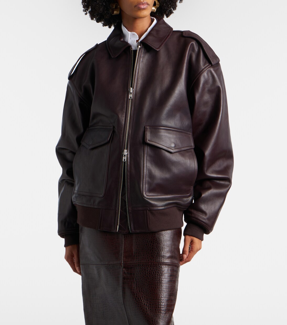 Chaqueta Viper de piel | The Frankie Shop