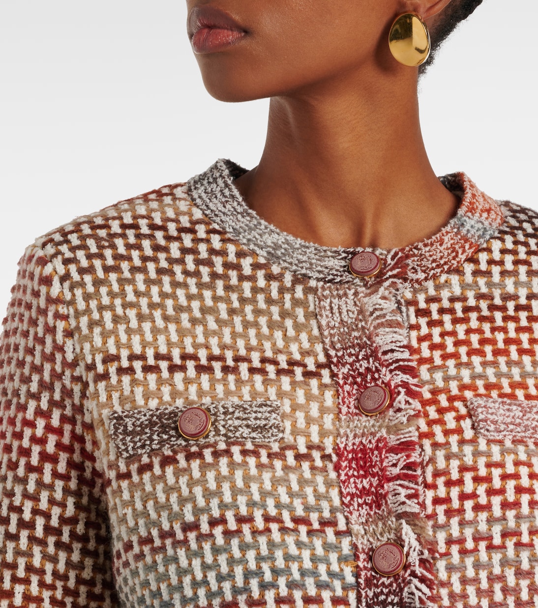 Sariyah cotton and wool-blend knit jacket | Veronica Beard