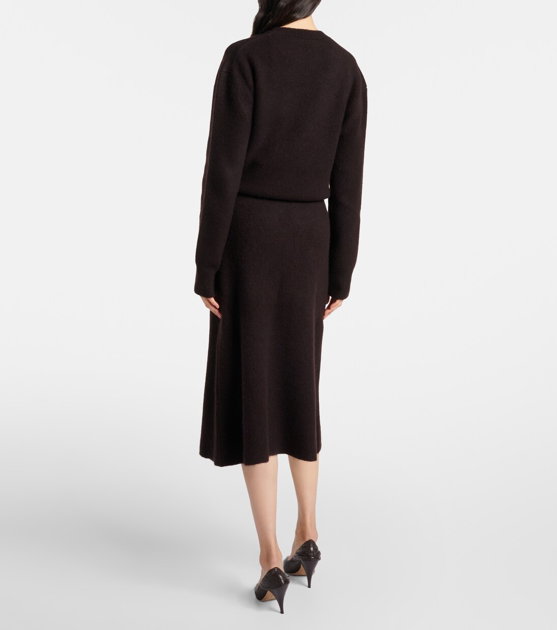 Ivanka cashmere and silk midi skirt | The Row