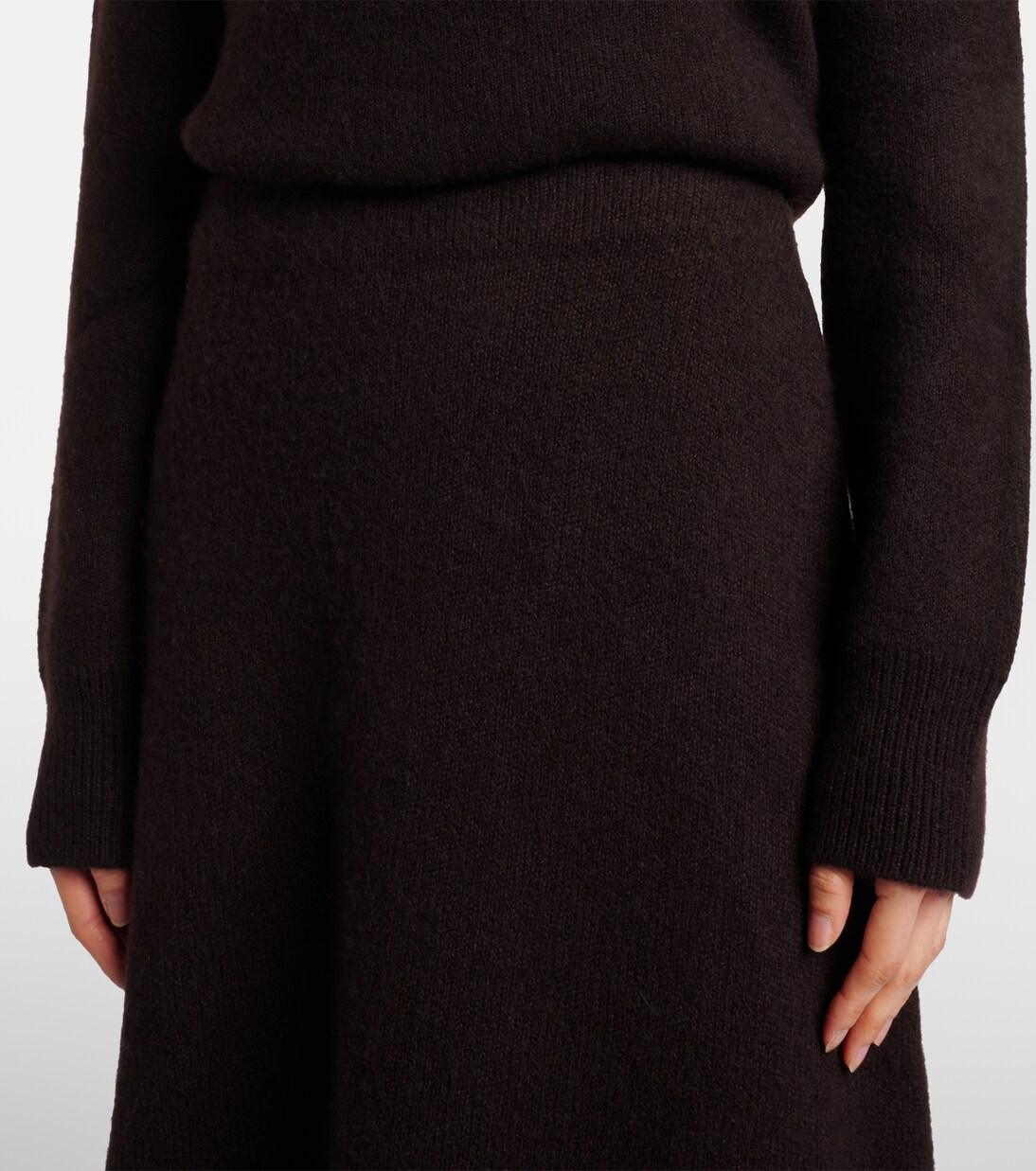 Ivanka cashmere and silk midi skirt | The Row