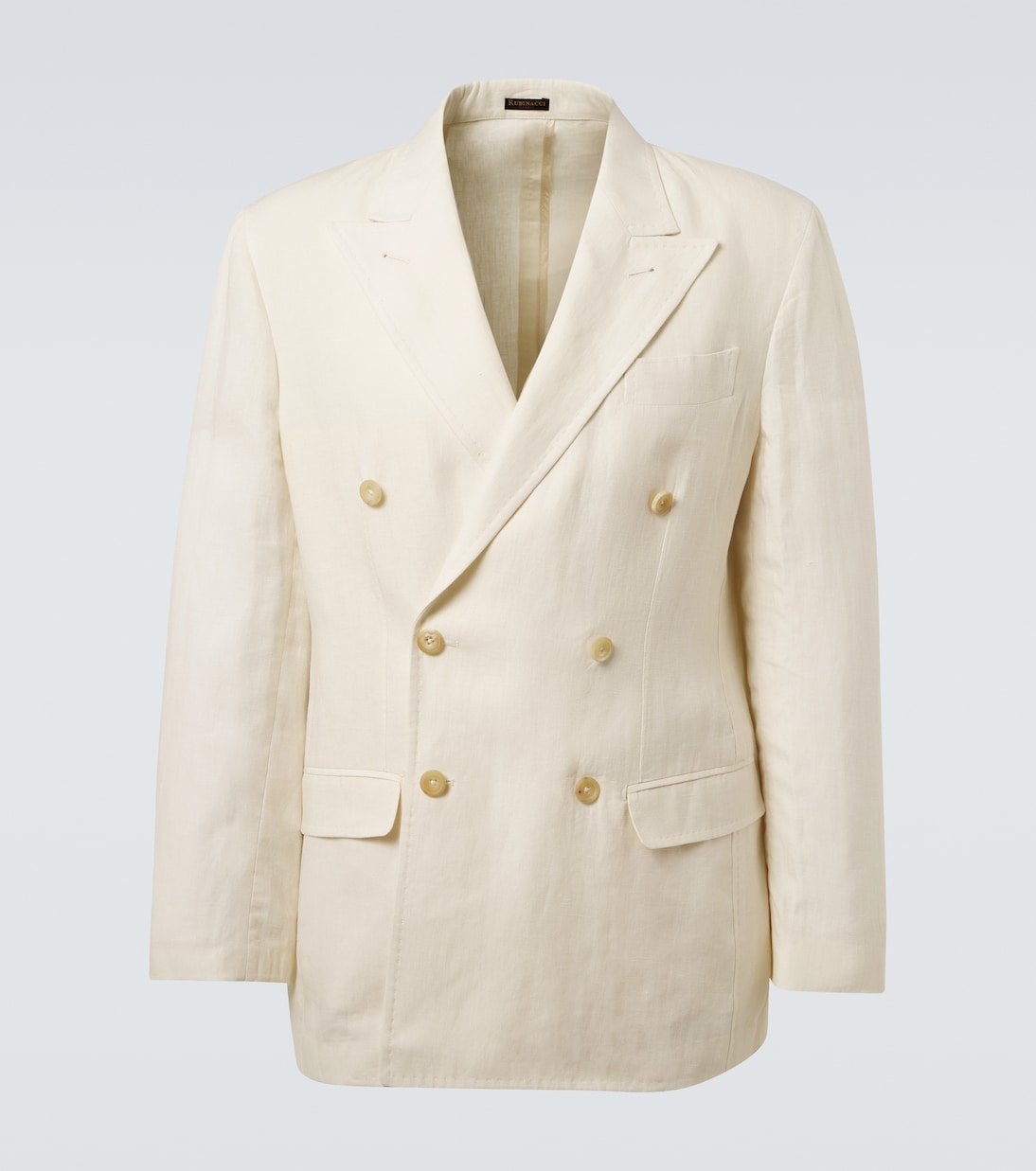 Double-breasted linen blazer | Rubinacci