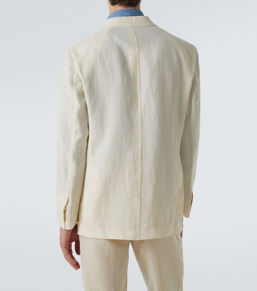 Double-breasted linen blazer | Rubinacci