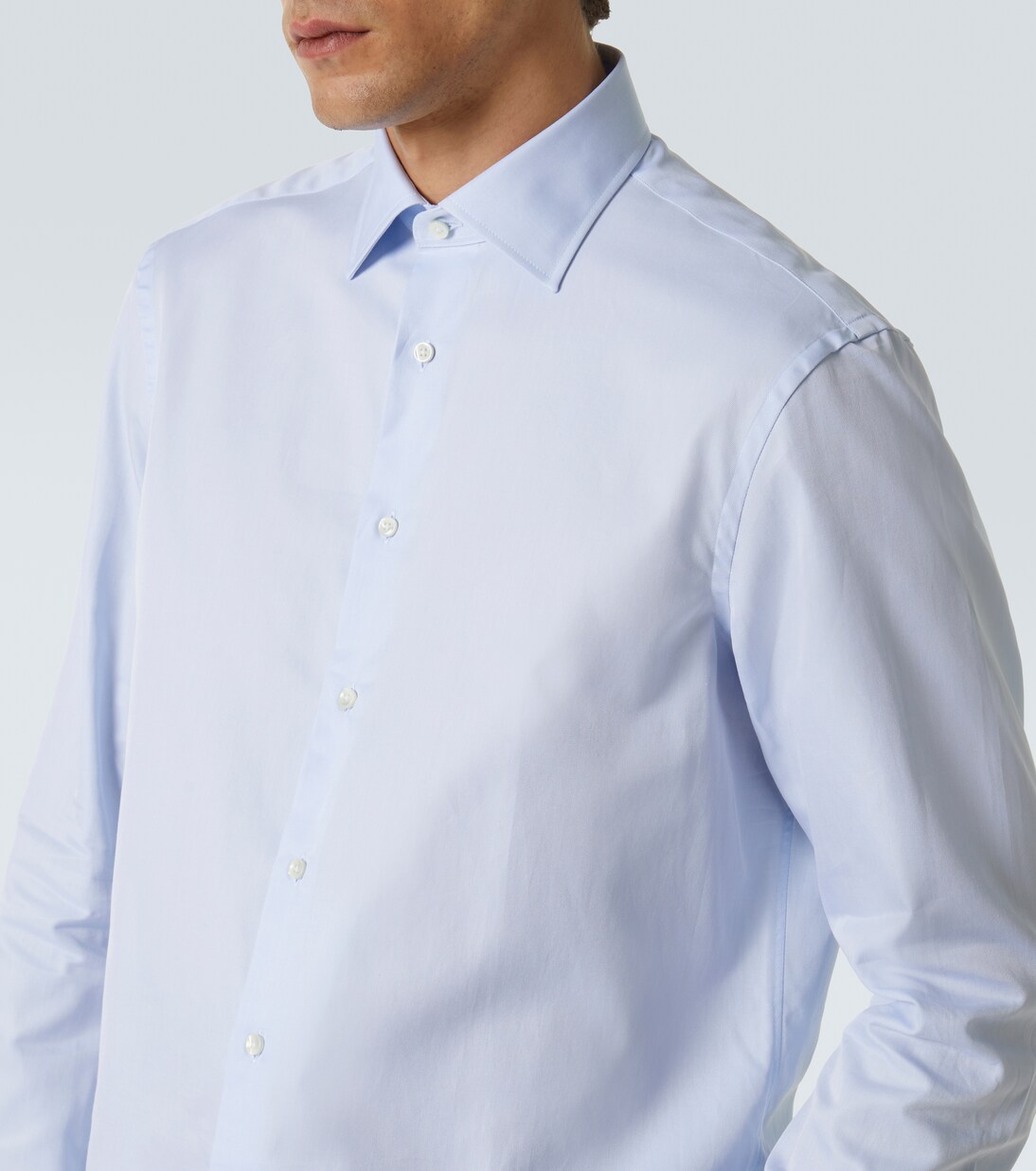Camisa de popelín de algodón | Canali