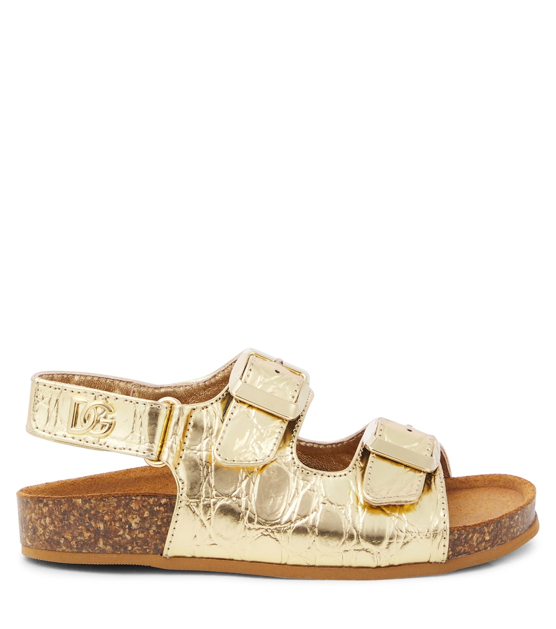 Sandalen aus Metallic-Leder | Dolce&Gabbana Kids