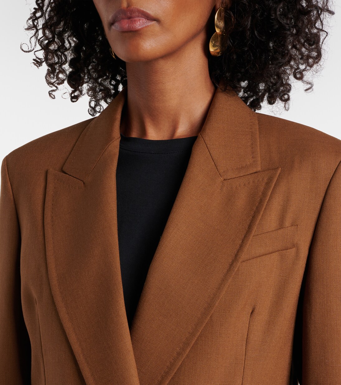 Blazer Palanca de mezcla de lana y seda | Max Mara