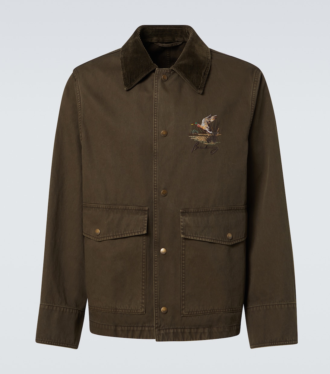 Corduroy-trimmed cotton twill field jacket | Burberry