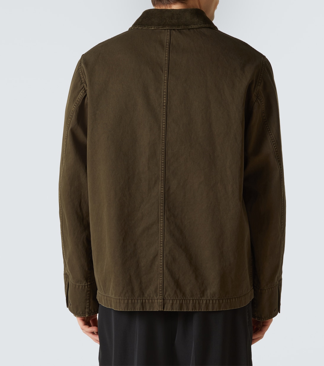 Corduroy-trimmed cotton twill field jacket | Burberry
