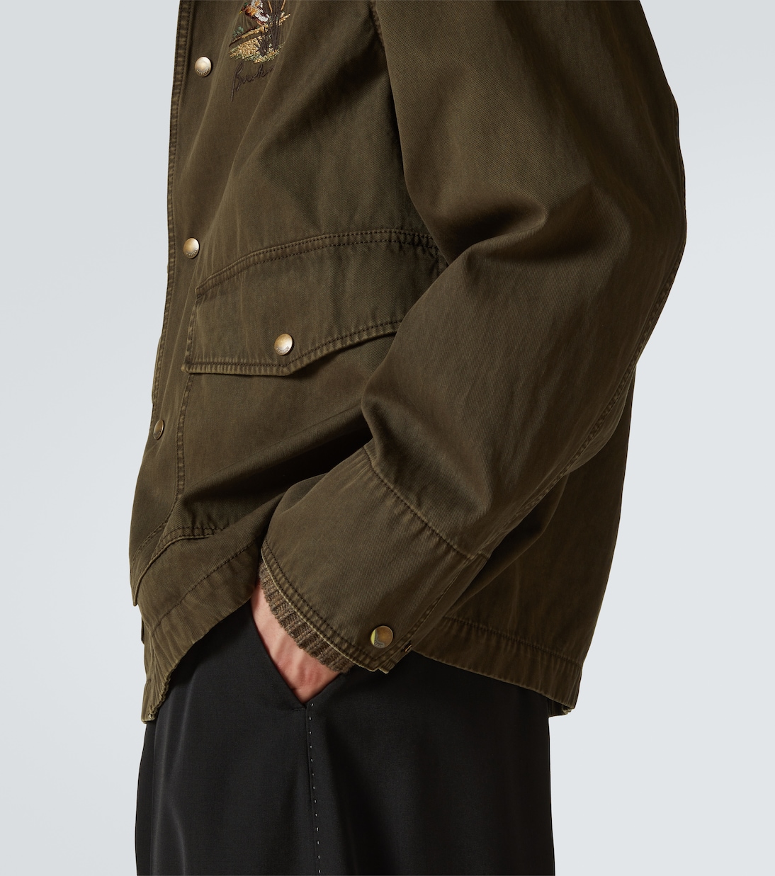 Corduroy-trimmed cotton twill field jacket | Burberry