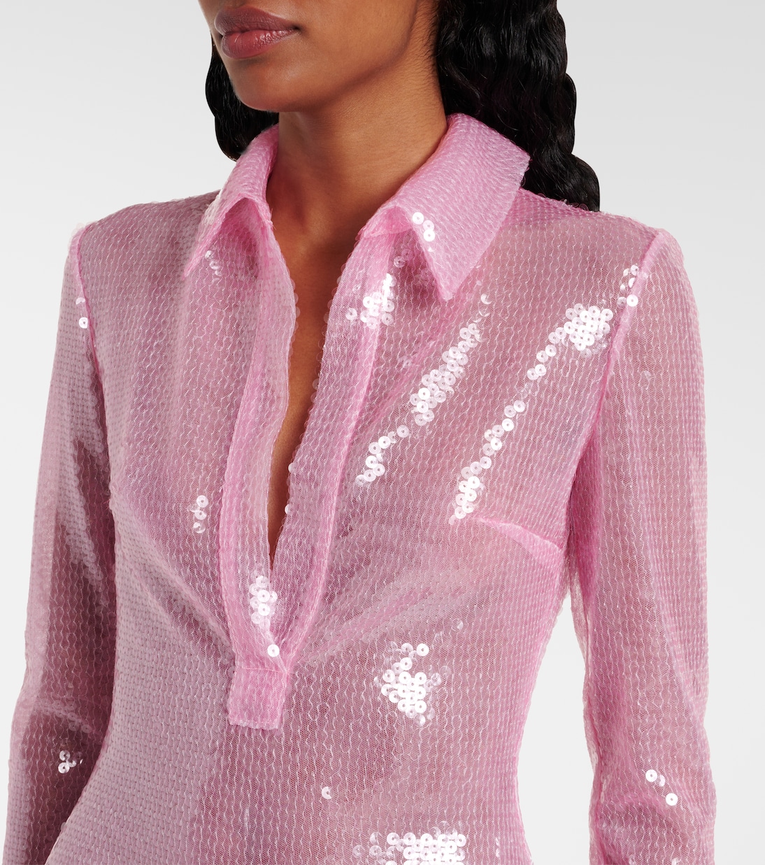 Robe polo à sequins | David Koma