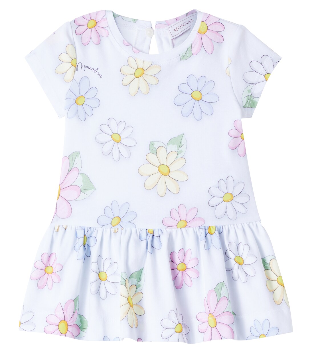 Baby floral cotton-blend jersey dress | Monnalisa